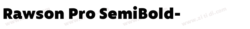 Rawson Pro SemiBold字体转换